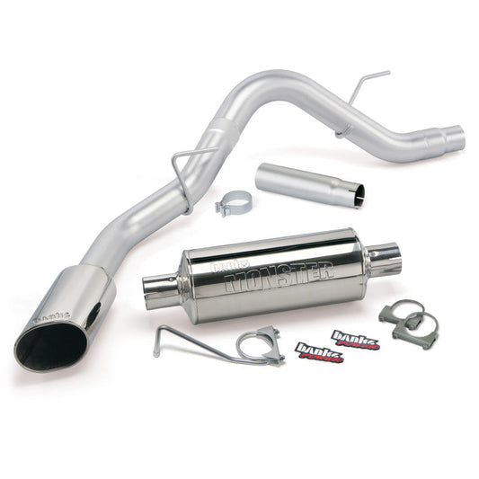 Banks Power 15 Ford F-150 2.7L /3.5L EcoBoost /5.0 V8 Monster Exh Sys - SS Single Exh w/ Chrome Tip - Mammoth Racing -