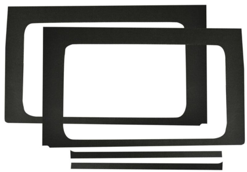 DEI 2018-Up Jeep Wrangler JL 4-Door Leather Look Rear Side Window Trim Kit 4-pc - Black - Mammoth Racing -