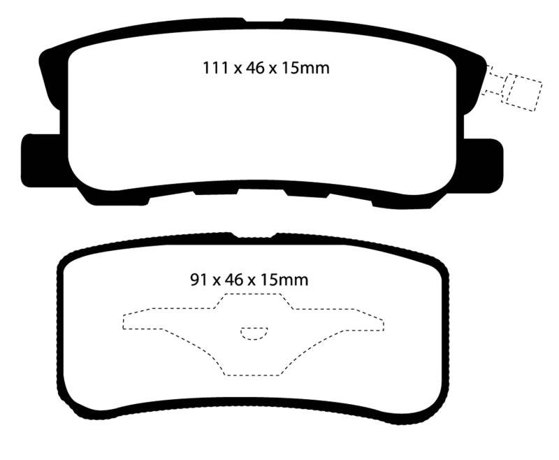 EBC 11-14 Chrysler 200 3.6 Redstuff Rear Brake Pads - My Store