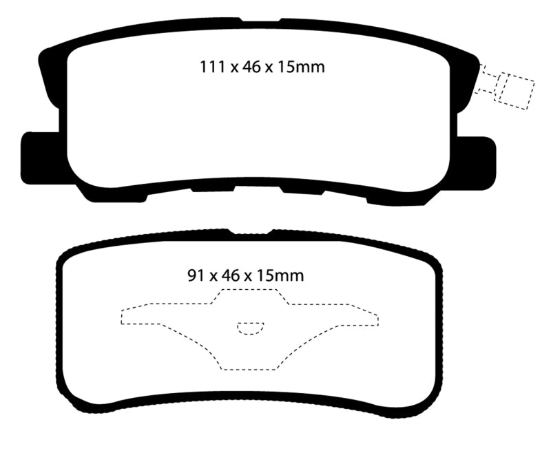 EBC 11-14 Chrysler 200 3.6 Yellowstuff Rear Brake Pads - My Store