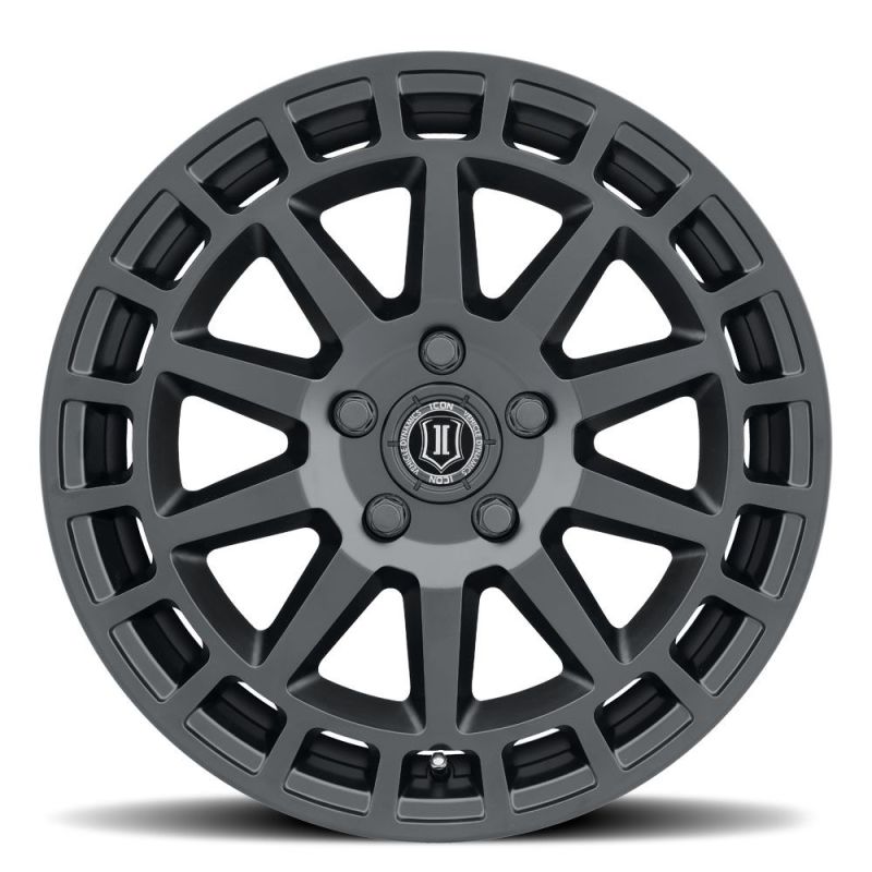 Icon Journey 17x8.5 5x108 38mm Offset 6in BS Satin Black Wheel - Mammoth Racing -