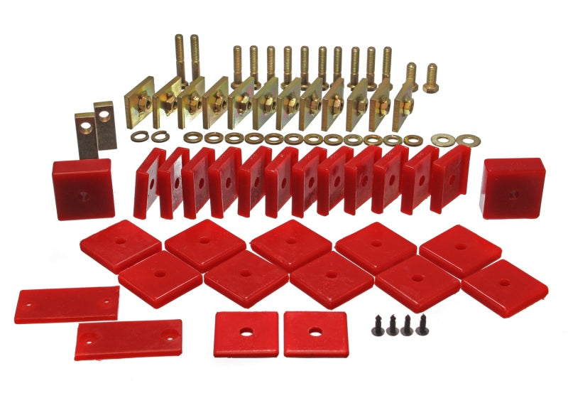 Energy Suspension Toy Land Cruiser Bodymount Set - Red - Mammoth Racing -