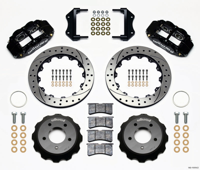 Wilwood Narrow Superlite 6R Front Hat Kit 12.88in Drilled 84-87 Corvette C4 - Mammoth Racing -
