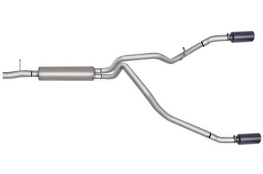 Gibson 11-14 Ford F-150 FX4 5.0l 3in/2.5in Cat-Back Dual Split Exhaust - Black Elite - Mammoth Racing -