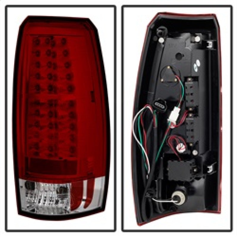 Spyder Chevy Avalanche 07-13 LED Tail Lights Red Clear ALT-YD-CAV07-LED-RC - Mammoth Racing -