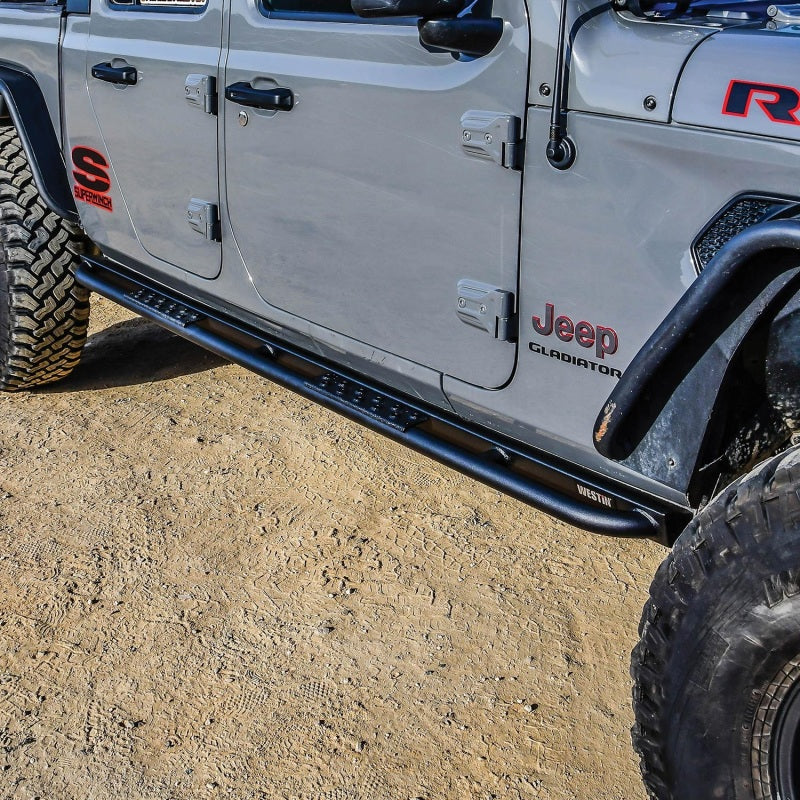 Westin 20-23 Jeep Gladiator Rock Slider - Textured Black - Mammoth Racing -