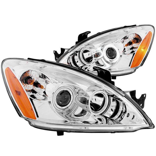 ANZO 2004-2007 Mitsubishi Lancer Projector Headlights w/ Halo Chrome (CCFL) - My Store