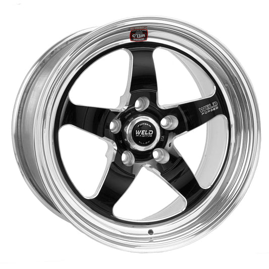 Weld S71 17x7 / 5x4.75 BP / 4.2in. BS Black Wheel (High Pad) - Non-Beadlock - Mammoth Racing -