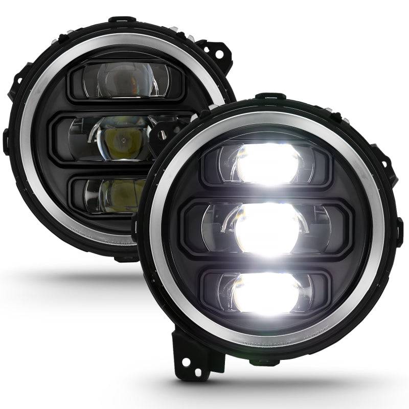 ANZO 2018-2019 Jeep Wrangler Full Led ProjectorH.L Black - My Store