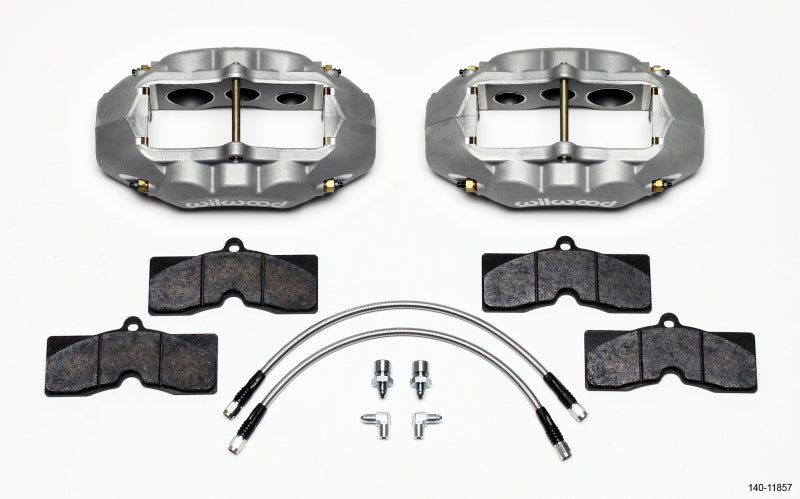 Wilwood D8-6 Front Caliper Kit Clear Corvette C2 / C3 65-82 - Mammoth Racing -