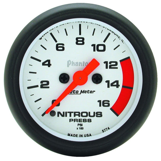 Autometer Phantom 2-1/16in 1600 PSI Digital Stepper Motor Nitrous Pressure Gauge - My Store