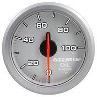 Autometer Airdrive 2-1/6in Oil Pressure Gauge 0-100 PSI - Silver - My Store