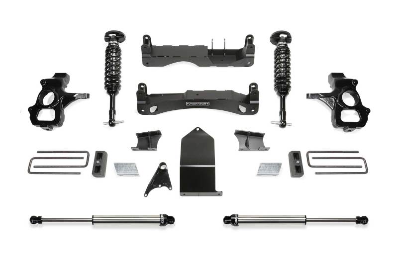 Fabtech 14-18 GM C/k1500 P/U w/oE Alm Or Stmp Stl UCA 4in Perf Sys w/Dl 2.5 & 2.25 - Mammoth Racing -