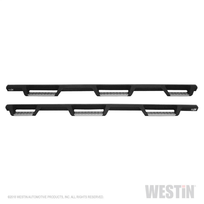 Westin/HDX 17-18 Ford F-250/350 Crew Cab (6.75ft Bed) Stainless Drop Nerf Step Bars - Textured Black - Mammoth Racing -