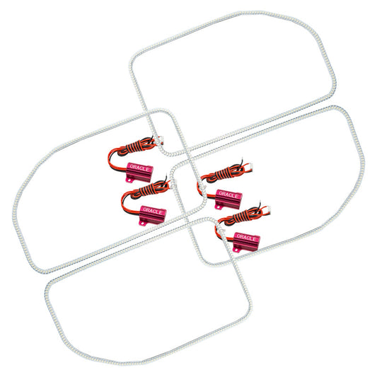 Oracle Ford F250/350 11-16 LED Halo Kit (Square Ring Design) - White - Mammoth Racing -