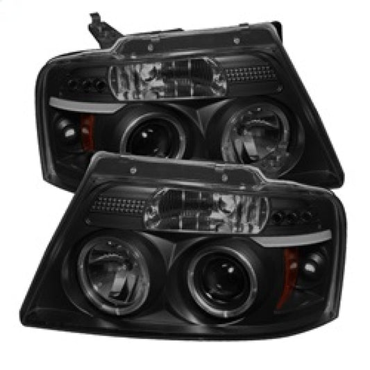 Spyder Ford F150 04-08 Projector Headlights Version 2 LED Halo LED Blk Smke PRO-YD-FF15004-HL-G2-BSM - Mammoth Racing -