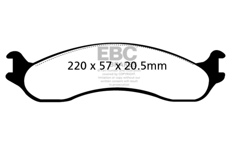 EBC 98-03 Dodge B250 B2500 Cargo 2500 Van 3/4 Ton Yellowstuff Front Brake Pads - My Store