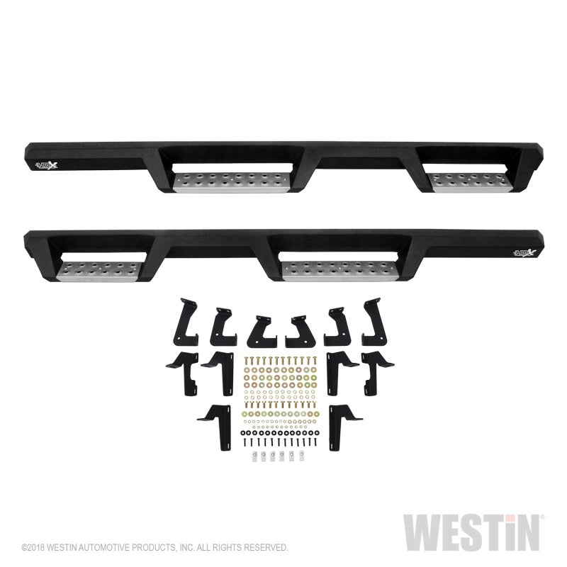 Westin 07-18 Jeep Wrangler JKU 4dr. HDX Stainless Drop Nerf Step Bars - Tex. Blk - Mammoth Racing -