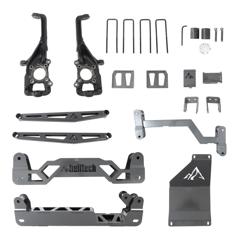 Belltech 15-20 Ford F150 4WD 6in Lift Kit w/ Rear Trail Performance Shocks Only - Mammoth Racing -