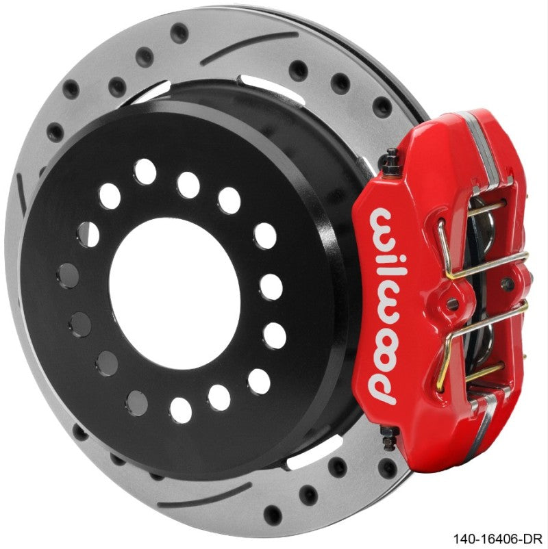 Wilwood Ford Explorer 8.8in Rear Axle Dynapro Disc Brake Kit 11in Drilled/Slotted Rotor -Red Caliper - My Store