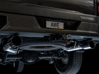 AWE Tuning 4th Gen GM 1500 5.3L 0FG Catback Split Rear Exit (Flat Bumper) - Dual Diamond Tips - Mammoth Racing -
