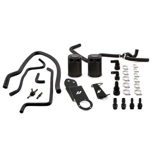 Mishimoto 2013+ Cadillac ATS 2.0T Baffled Oil Catch Can Kit - Black - Mammoth Racing -