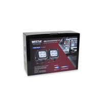 Westin Quadrant LED Auxiliary Light 3 inch x 2.5 inch Flood w/5W Cree (Set of 2) - Black - Mammoth Racing -