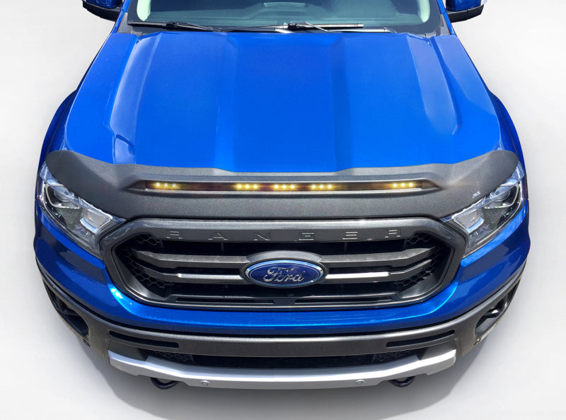 AVS 2019 Ford Ranger Aeroskin Low Profile Light Shield - Black - Mammoth Racing -