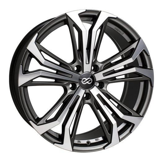 Enkei Vortex 5 Wheel 18x8 40mm Offset 5x120 72.6mm Bore - Anthracite Machined - Mammoth Racing -