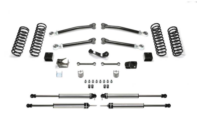 Fabtech 07-18 Jeep JK 4-Door 3in Trail w/Dlss Shks - Mammoth Racing -
