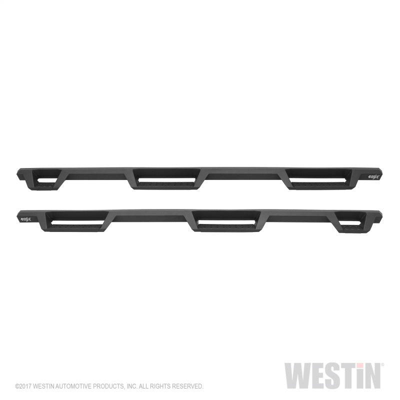 Westin 99-16 Ford F-250/350/450/550 CC (6.75ft Bed) HDX Drop Whl to Whl Nerf Step Bars - Text Blk - Mammoth Racing -