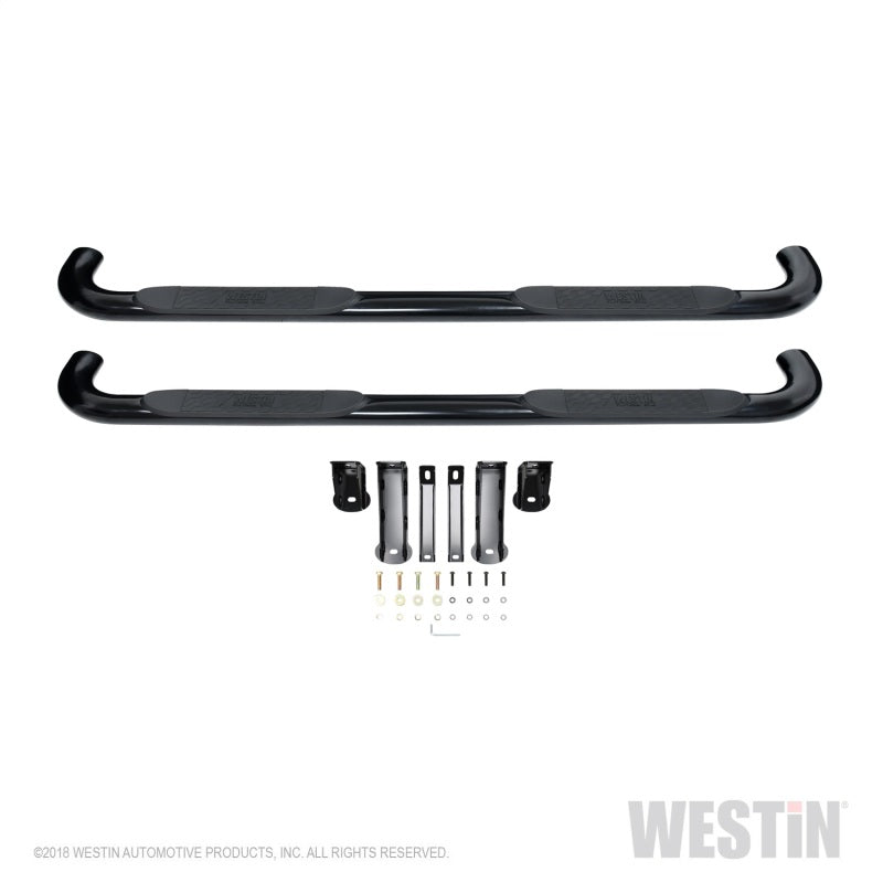 Westin 2019 Chevrolet Silverado/Sierra 1500 Crew Cab Platinum 4 Oval Nerf Step Bars - Black - Mammoth Racing -