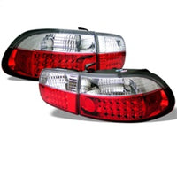 Spyder Honda Civic 92-95 2/4DR LED Tail Lights Red Clear ALT-YD-HC92-24D-LED-RC - Mammoth Racing -