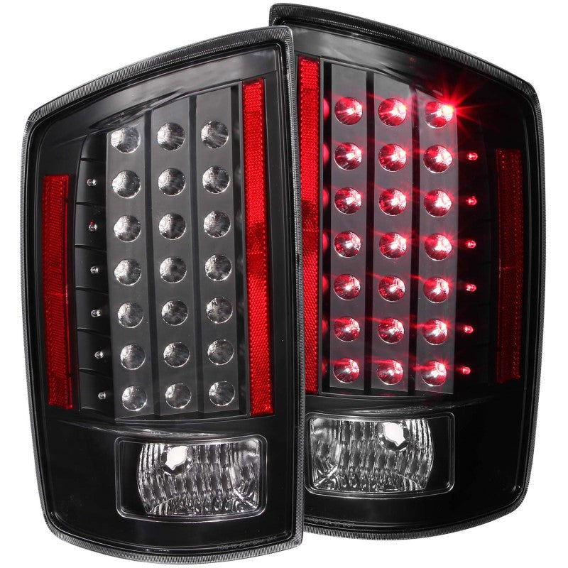 ANZO 2006-2008 Dodge Ram 1500 LED Taillights Black - Mammoth Racing -