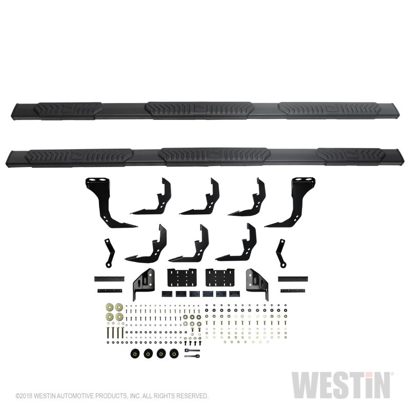 Westin 2019 Chevrolet Silverado/Sierra 1500 Crew Cab (6.5ft) R5 Modular Nerf Step Bars - Black - Mammoth Racing -