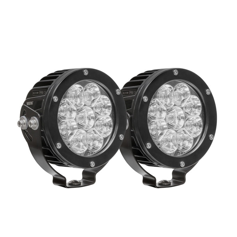 Westin Axis LED Auxiliary Light 4.75 inch Round Spot w/3W Osram (Set of 2) - Black - Mammoth Racing -