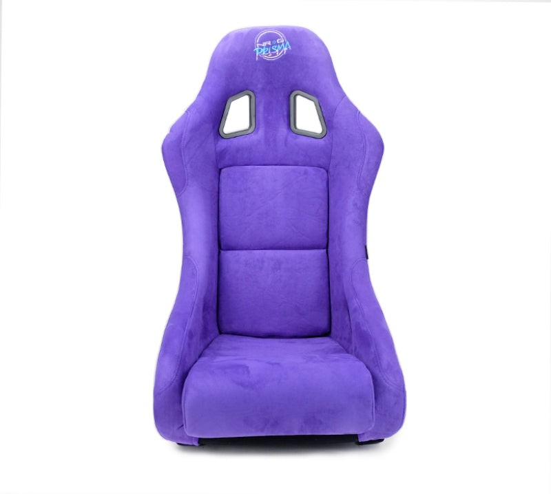 NRG FRP Bucket Seat PRISMA Edition w/ Pearlized Back Purple Alcantara - Medium - My Store