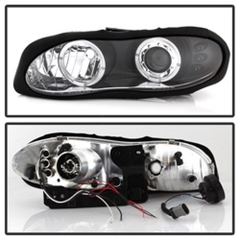 Spyder Chevy Camaro 98-02 Projector Headlights LED Halo LED Blk - Low H1 PRO-YD-CCAM98-HL-BK - Mammoth Racing -