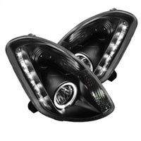 Spyder Infiniti G35 03-04 4DR Projector Halogen - LED Halo DRL Blk High H4 PRO-YD-IG35034D-DRL-BK - Mammoth Racing -