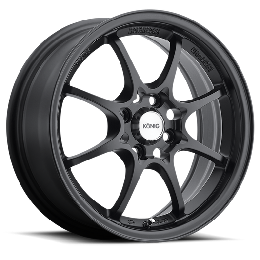 Konig Helium 15x6.5 4x100 Et40 Flat Black - Mammoth Racing -