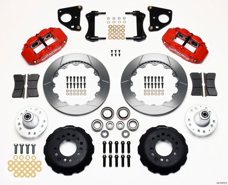 Wilwood Narrow Superlite 6R Front Hub Kit 12.88in Red 62-72 CDP B & E Body-Drum - Mammoth Racing -