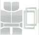 DEI 2018-Up Jeep Wrangler JL 4-Door Headliner Complete Kit 13-pc - White - Mammoth Racing -