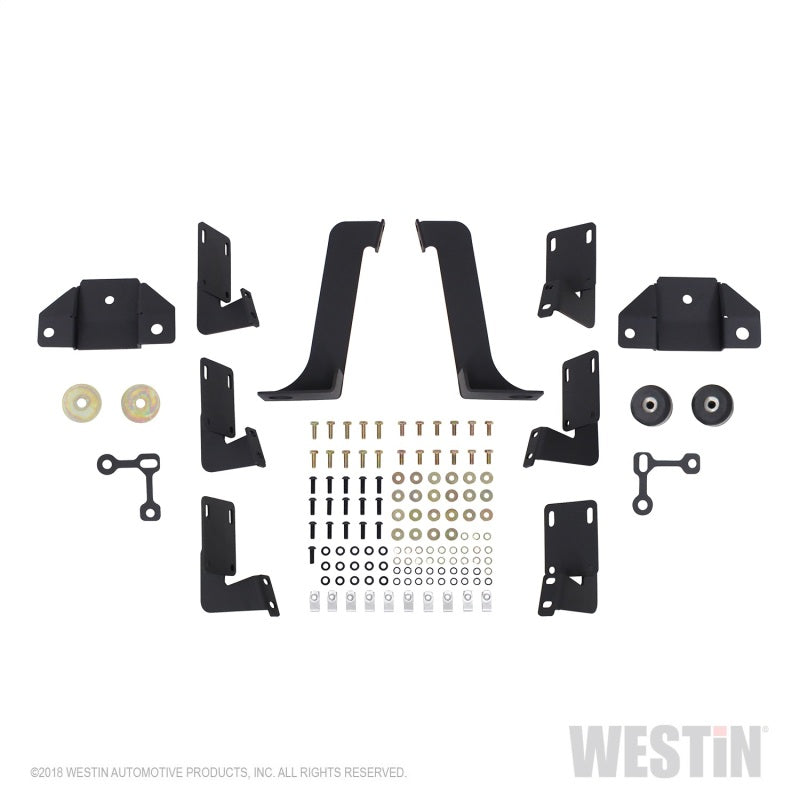 Westin/HDX 99-16 Ford F-250/350 Crew Cab (6.75ft Bed) Stainless Drop Nerf Step Bars - Textured Black - Mammoth Racing -