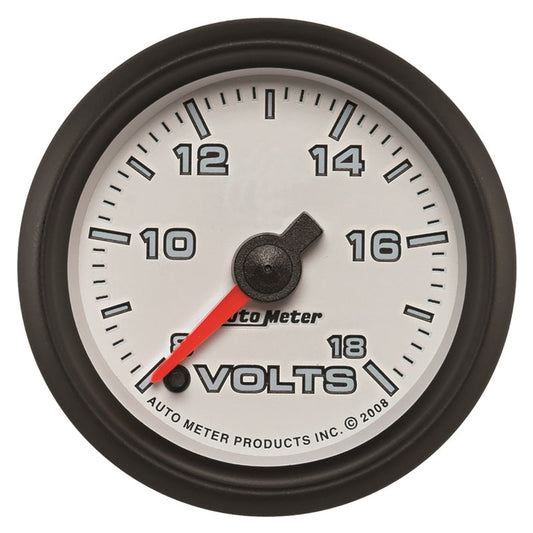 Autometer Pro-Cycle Gauge Voltmeter 2 1/16in 18V Digital Stepper Motor White - My Store