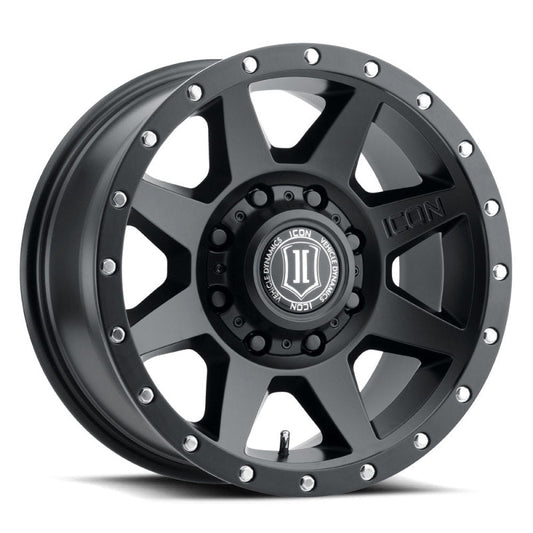 Icon Rebound HD 18x9 8x170 6mm Offset 5.25in BS 125mm Bore Satin Black Wheel - Mammoth Racing -