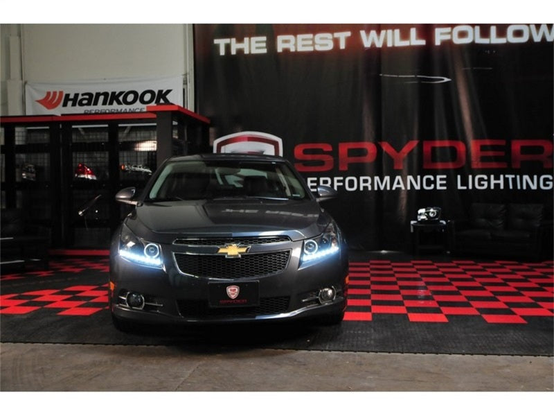 Spyder Chevy Cruze 11-14 Projector Headlights LED Halo -DRL Blk High H1 Low H7 PRO-YD-CCRZ11-DRL-BK - Mammoth Racing -