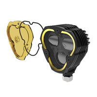KC HiLiTES Flex ERA 3 Dual Mode SAE Fog Light - Single Light Master Kit (w/Clear + Yellow Lens) - Mammoth Racing -