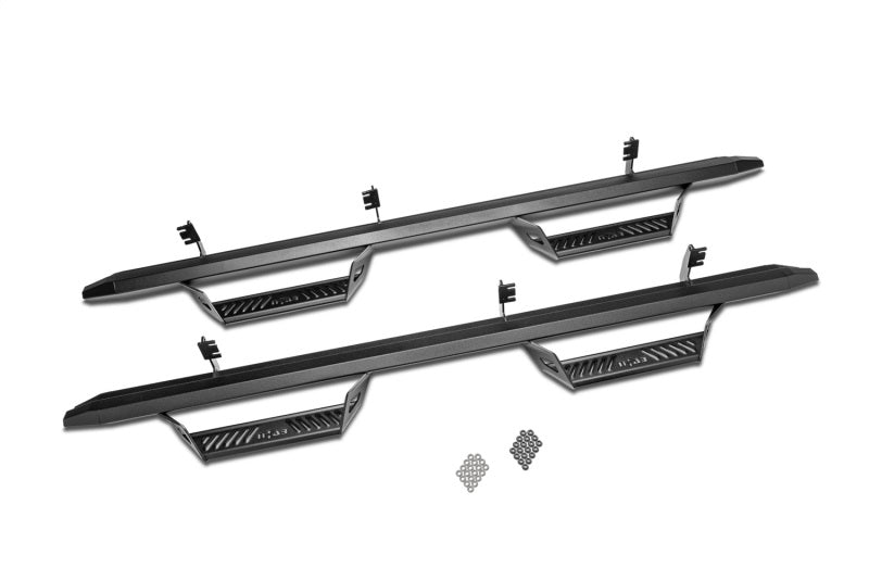N-Fab 2022 Nissan Frontier CC (All Beds) Predator PRO Step System - Cab Length - Tex. Black - Mammoth Racing -
