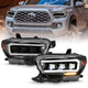 ANZO 2016-2018 Toyota Tacoma LED Projector Headlights Plank Style Black w/ Amber - My Store