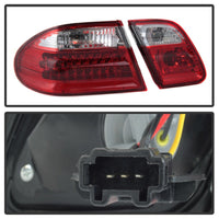 Xtune Mercedes Benz W210 E-Class 96-02 LED Tail Lights Red Clear ALT-CL-MBW210-LED-RC - Mammoth Racing -
